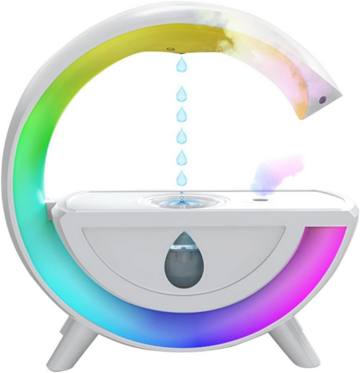 SKEIDO 350ml Anti-gravity Air Humidifier Diffuser Creative Aromatherapy Water Droplet RGB Table Lamp Night Light for Office Bedroom