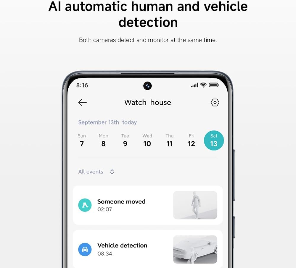 Xiaomi Outdoor Camera CW500 Dual, Dual 2.5K ultra-HD picture quality | AI detection, dual-band Wi-Fi 6, security chip