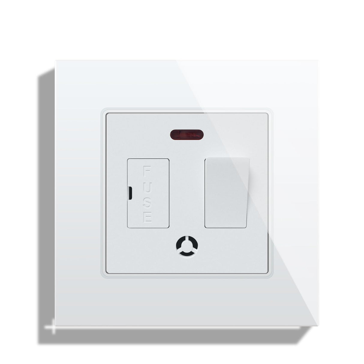 BSEED Double Switched Wall Socket 2 Gang Black with USB C & USB A Charging Ports, 13A Wall Electric Power Socket with Glass Panel