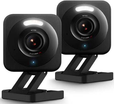 WYZE Cam v4, 2.5K HD WiFi Smart Home Security Camera, Indoor/Outdoor, Pet/Baby Monitor, Motion Activated Spotlight/Siren, Color Night Vision, 2-Way Audio, Works with Alexa & Google, Black, 2 Pack
