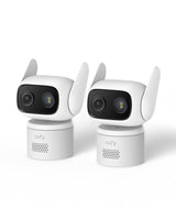 eufy Wired Cam C31,360° Pan/Tilt,Outdoor Camera,Indoor Cameras House Security,Dual Antenna,Colour Night Vision,Subscription-Free On-Device Storage,AI People/Vehicle/Pet/Crying Detection,24/7 Recording