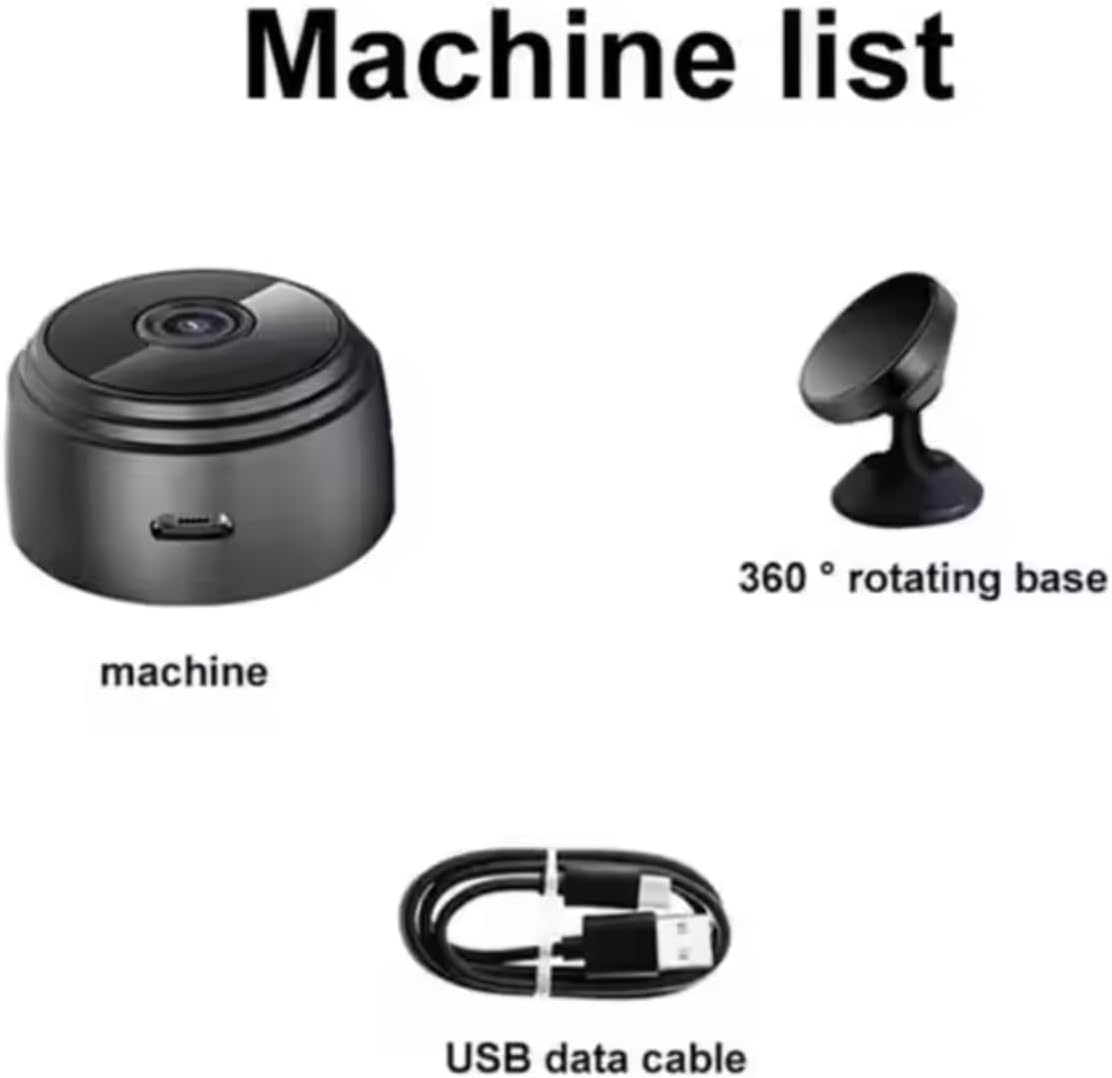 Mini WiFi Camera, 1080P HD | كاميرا واي فاي صغيرة | Night Vision, Motion Detection, Remote View, Indoor/Outdoor Security