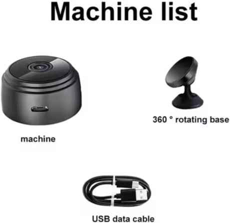 Mini WiFi Camera, 1080P HD | كاميرا واي فاي صغيرة | Night Vision, Motion Detection, Remote View, Indoor/Outdoor Security