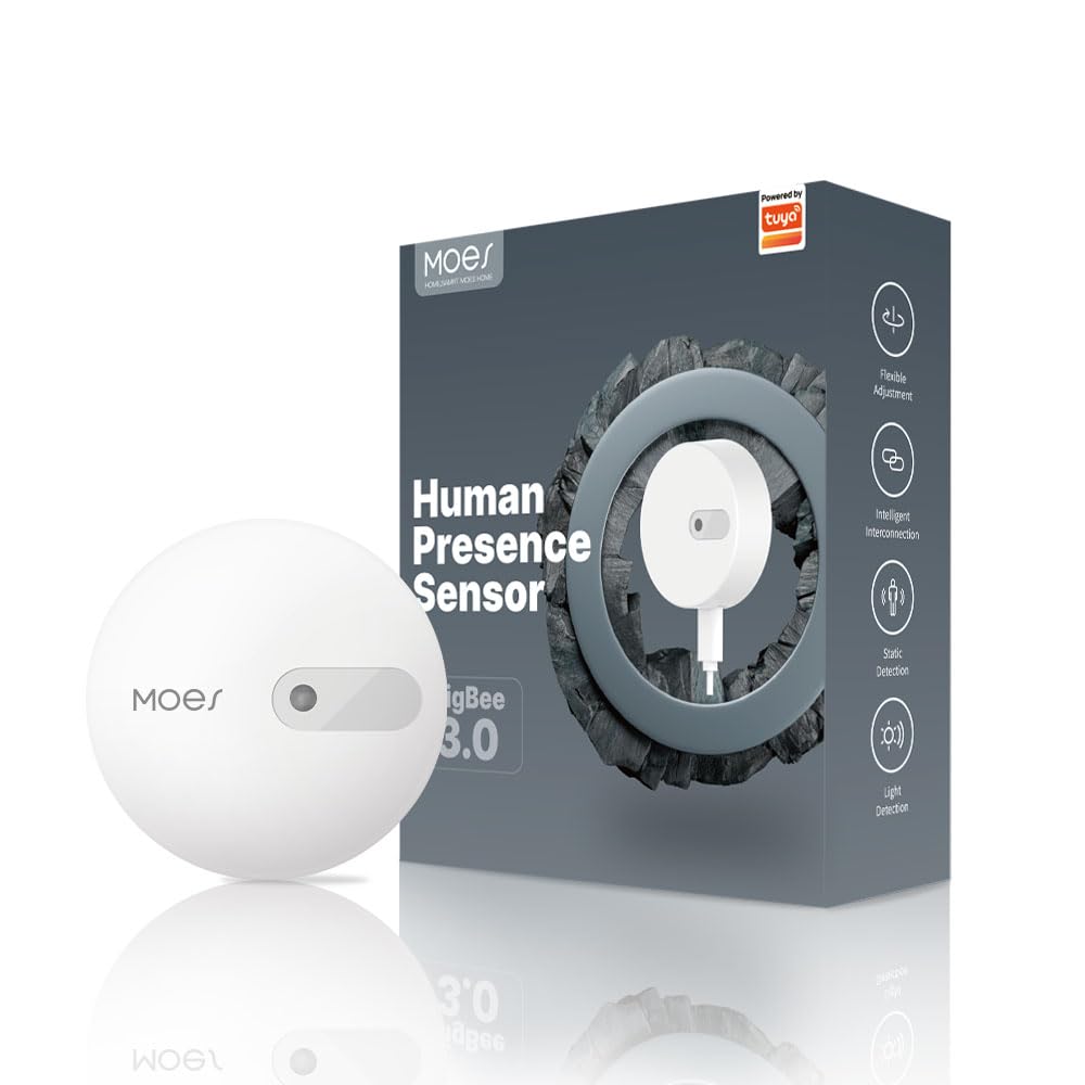 MOES Smart Door and Window Sensor, Wireless Detector for Alarm System and Home, Compatible With Smart Life/MOES APP, Works With Alexa Google Home Voice Control, Requires ZigBee Gateway