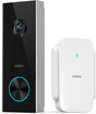 aosu Doorbell with Camera, 2K Video Doorbell, Encrypted Storage Bell Camera with AI Person Detection with AI, Battery Operated, Works with Alexa