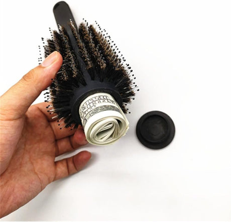 Diversion Safe Hair Brush with Secret Stash Compartment Hide Cash, Keys, Small Jewelry Home Outdoor Travel Mini Safe