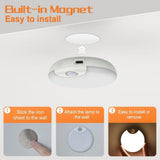 Motion Sensor Night Light, USB Rechargeable Human Body Induction Night Lights Stick-On Closet Light for Wall, Stairs, Hallway, Cabinet (4 Pack, White)