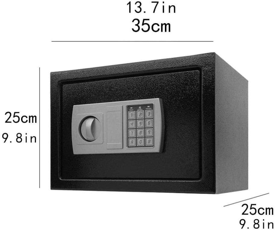 Safe and Durable Fireproof Waterproof Safe Safe Deposit Box Electronic Home Safe Box Digital Money Safe Key Box Litre Safety Boxes Jewelry Cash Box for Home Office Digital Safe Box -35 25 25cm for Hom