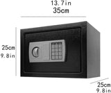 Safe and Durable Fireproof Waterproof Safe Safe Deposit Box Electronic Home Safe Box Digital Money Safe Key Box Litre Safety Boxes Jewelry Cash Box for Home Office Digital Safe Box -35 25 25cm for Hom