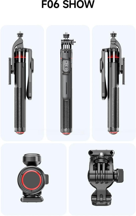 Auto Pop-Up Selfie Stick Tripod with Bluetooth Remote, 360° Rotatable Phone Holder, Extendable Foldable Stand for iPhone & Android Perfect for Travel, Vlogging & Live Streaming