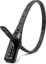 Ultra-Lightweight Armoured Bike Lock Cable - 3-Digit Combination, Recodable & Tamper Resistant Security Zip Tie for Bikes, E-Scooters, Helmets, Prams, Strollers - Portable & Weatherproof Black Lock