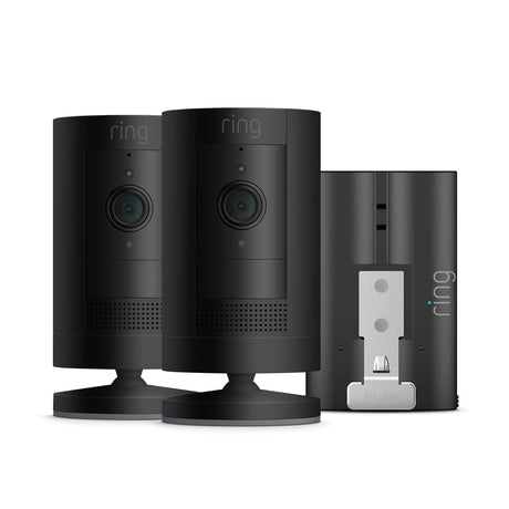 Ring Outdoor Camera Battery (Ring Stick Up Cam Battery) | HD wireless outdoor Security Camera with Two-Way Talk system and Wifi, Works with Alexa | Alternative to CCTV | White | 2 Cameras