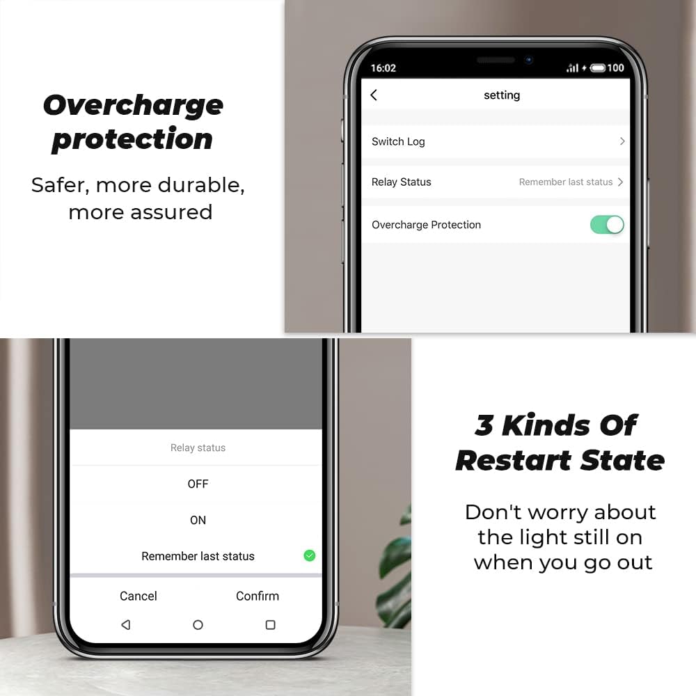 UanTii 20A Tuya Smart Plug WIFI Wireless Outlet Smart Socket Timing Schedule Power Monitoring Overload Protection Smart Life App Remote Control Works with Alexa and Google Home