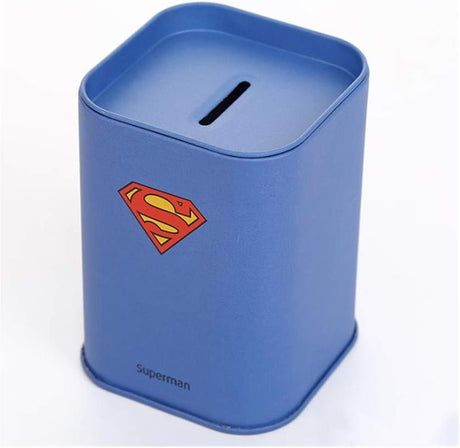 AM ANNA Tinplate Piggy Bank Storage Box Coins Storage Box-Superman