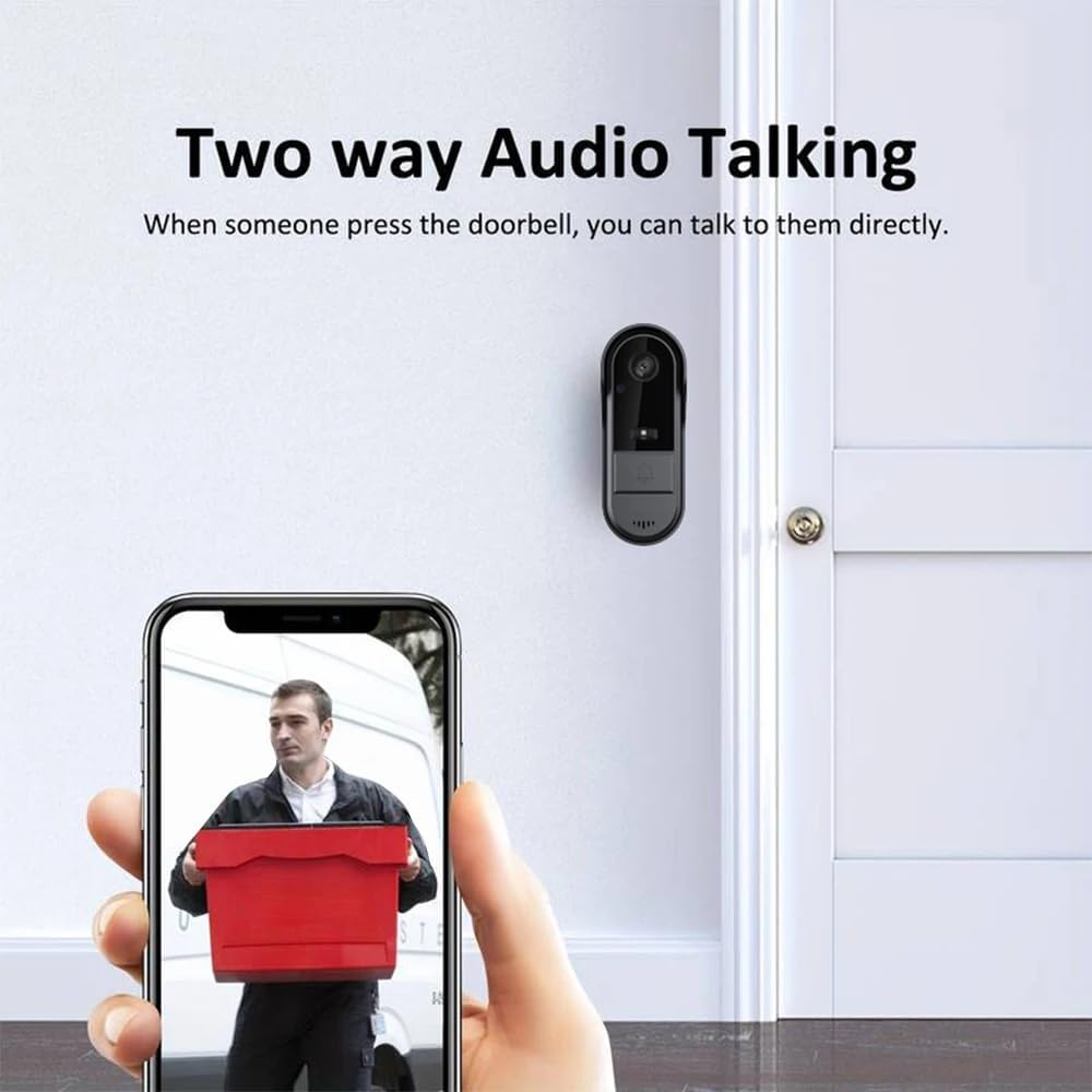 UanTii Tuya Smart Video Doorbell 720P HD Wireless Video Intercom Door Bell Camera Two-Way Audio Night version for Home Security