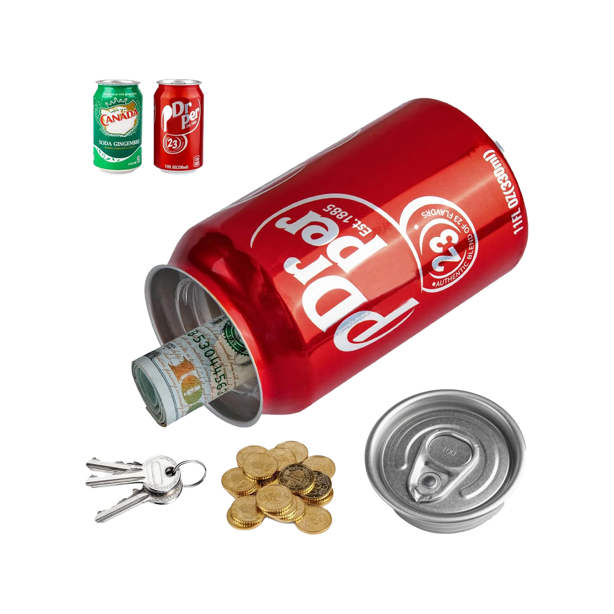 BARGIFTS Fake Dr Pepper Can Diversion Stash Safe