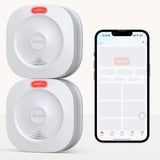ZYTA WiFi Smoke Detector with 10-Year Battery, EN 14604 (2-Pack)