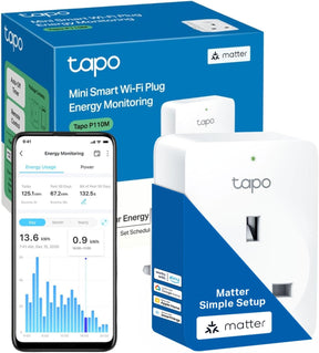 Tapo P110M Mini Smart Wi-Fi Plug, Energy Monitoring, Matter Certified