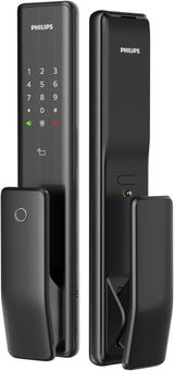 Philips EasyKey Alpha Push-Pull Smart Lock, Fingerprint, Black (ALPHA-5HB)