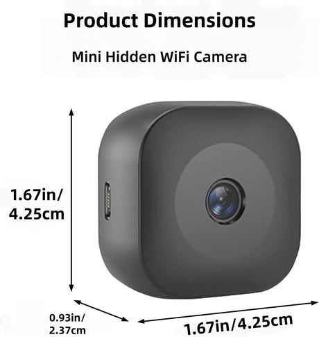 Mini Hidden WiFi Camera, 1080P HD Wireless Indoor Security Camera-Small Surveillance/Nanny Cam for Home Monitoring, Motion Detection/Night Vision, APP Control for iOS/Android