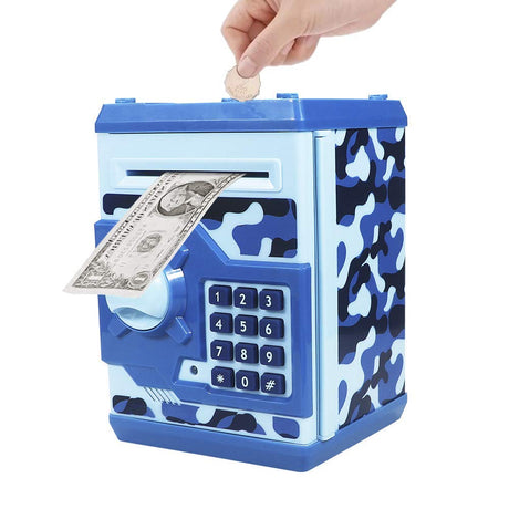 Piggy Bank Electronic Mini ATM for Kids Baby Toy, Safe Coin Banks Money Saving Box Password Code Lock for Children,Boys Girls Best Gift (Rose Gold)