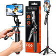 Auto Pop-Up Selfie Stick Tripod with Bluetooth Remote, 360° Rotatable Phone Holder, Extendable Foldable Stand for iPhone & Android Perfect for Travel, Vlogging & Live Streaming