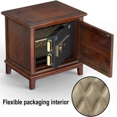 Safe and Durable Fireproof Waterproof Safe Safe Box Electronic Digital Security Safe Box Bedside Cabinet Invisible Safety Box Biometric Fingerprint Home Steel Safe for Office Hotel Jewelry Gun Cash Me