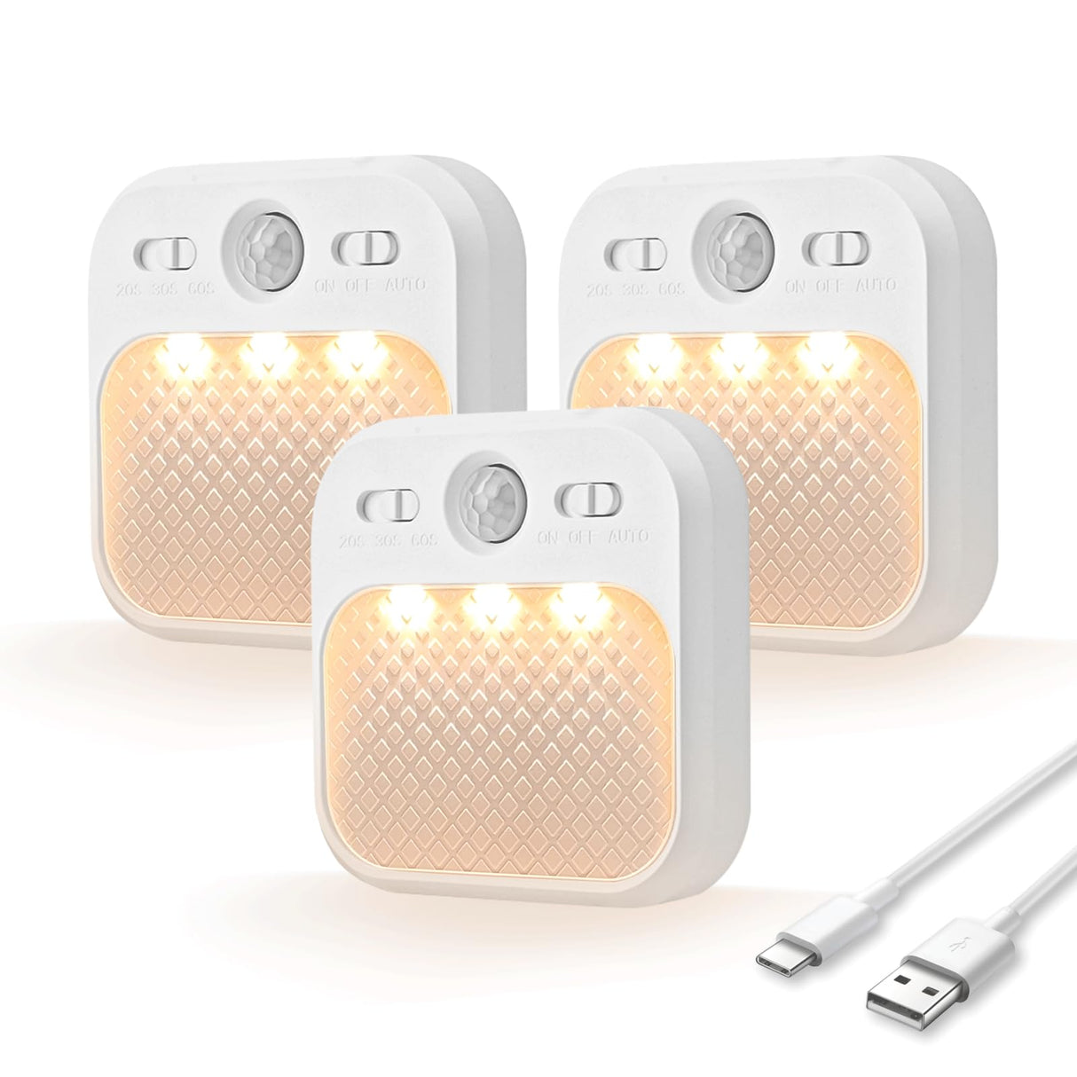 MERTTURM Motion Sensor Night Light, Wireless Rechargeable LED Night Light Indoor, 3 Sensor Modes&Adjustable Brightness (30days Standby), Stairs/Bedroom/Bathroom/Hallway Light for Kids, Adult [2 Pack]