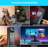 YARDHOBI HD 1080P Body Camera, 180° Lens + Night Vision + Audio