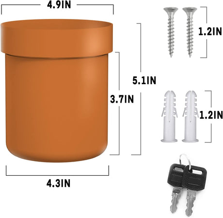 JYXindzkj Metal Flower Pot Hidden Safe, Secret Diversion Safe with Lock for Hiding The Valuables, Hidden Compartment Containers, Waterproof and Fireproof…