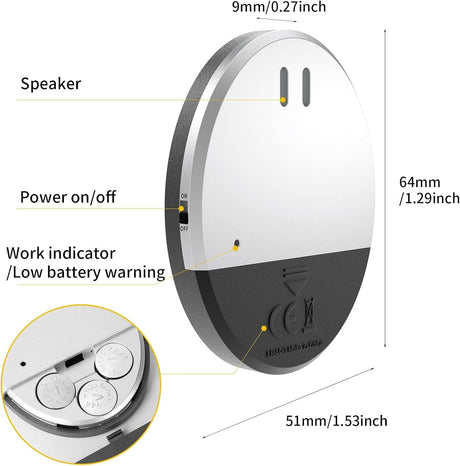 Door Window Alarms Anti-Theft Device, And Security Alarms, Vibration Sensor Alarm, 130Db Loud Clear, Magnetic Burglar Alert Ultra, Thin For Home Apartment
