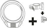 Stanley Bicycle Combination Lock 10 mm x 1800 mm 4 Digit S741, 1 Piece, 81322385111