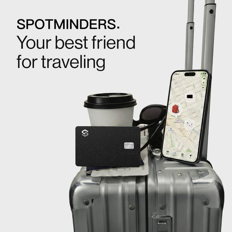 SPOTMINDERS Apple MFi Certified Credit Card Wallet Tracker PRO (iOS Only) Works with Apple Find My Tracking Card for Wallet Rechargeable Tag IP68 0.07in Slim iPhone Item Finder for Luggage Tags Purse