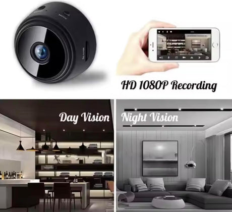 Mini WiFi Camera, 1080P HD | كاميرا واي فاي صغيرة | Night Vision, Motion Detection, Remote View, Indoor/Outdoor Security