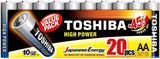 TOSHIBA 9V Alkaline Battery, High Power Vibration Resistant