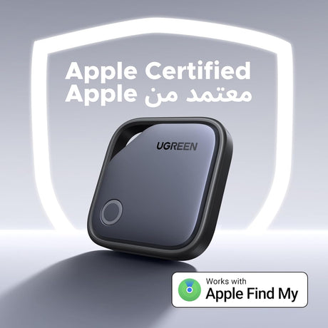 UGREEN FineTrack Smart Finder 1PCS, Apple Find My (iOS only) Smart Tag Replaceable Battery Tracker Locator Luggage Tag Bluetooth Item Finder for Wallet, Suitcase, Car, Keys, Passports