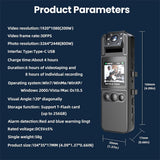 YARDHOBI HD 1080P Body Camera, 180° Lens + Night Vision + Audio