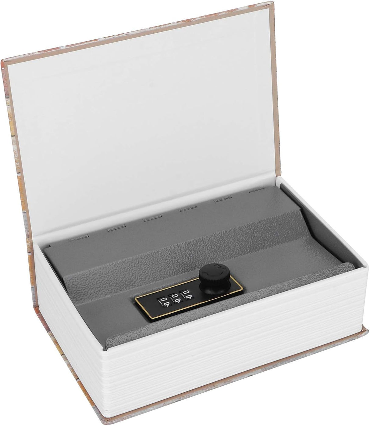 FOTABPYTI Cash Box, Safe Case Large Capacity Safe Box, Book Safe Humanized Design for Office Home
