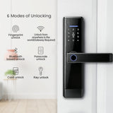 Smart Lock,Fingerprint Door Lock with 4585 Mortise.Keyless Entry Bluetooth Lock,Free APP,IC Card,Anti-peep Code,TT Lock App Control,for Home,Office,Apartment (R1)