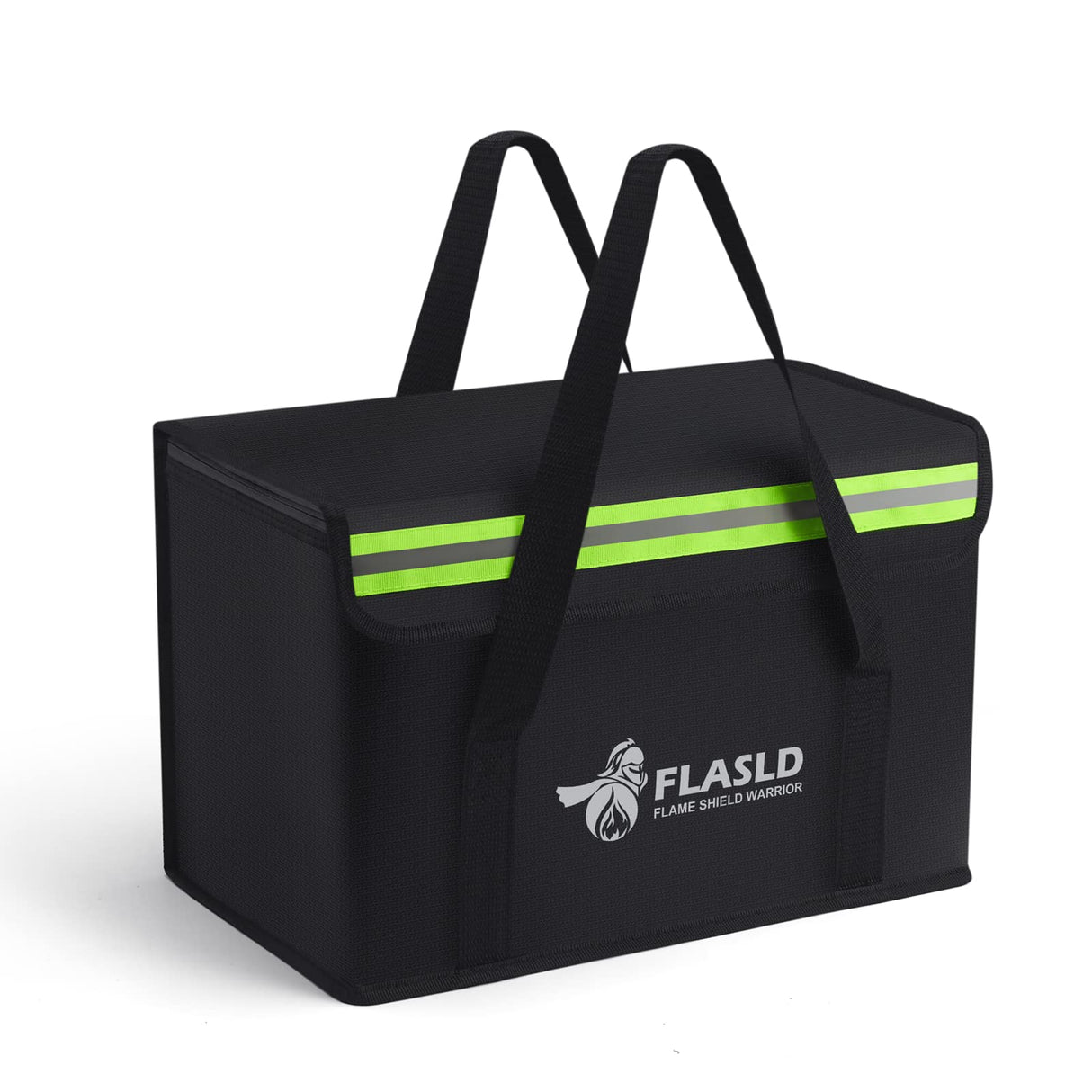 FLASLD Fireproof Document & Money Bags, Large Fireproof & Water Resistant Bag, Fireproof Folder Safe Bag for Cash, Valuables & Passport, with Silicone Coating & Zipper Closure (Storage Bag-24x12x12”)