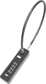 Combination Lock Cable Security Steel Cable Luggage Lock, Bike LockWeatherproof with Resettable Code, Braided Steel Coated Anti-Theft, Waterproof Cycling Cable Locks, Black (1.96 Feet 5 mm)