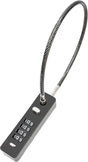Combination Lock Cable Security Steel Cable Luggage Lock, Bike LockWeatherproof with Resettable Code, Braided Steel Coated Anti-Theft, Waterproof Cycling Cable Locks, Black (1.96 Feet 5 mm)