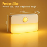 Guankai 8 Pack Motion Sensor Stair Light for Indoor, Battery Operated Closet Lights, Wireless Stick on Anywhere Hallway Lamp, Portable Led Night Lamps for Bedroom Under Cabinet Kitchen