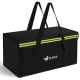 FLASLD Fireproof Document & Money Bags, Large Fireproof & Water Resistant Bag, Fireproof Folder Safe Bag for Cash, Valuables & Passport, with Silicone Coating & Zipper Closure (Storage Bag-24x12x12”)