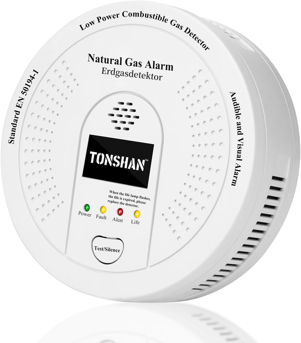 TONSHAN Natural Gas Detector (CH4/Propane/Methane), Battery