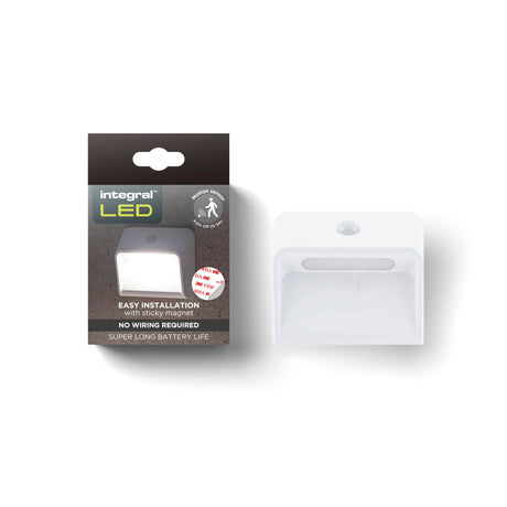 Integral LED Motion Sensor Night Light, Plug in Wall with Dusk to Dawn Photocell Sensor, for Hallways, Landings, Stairs, Kitchens, Bedrooms, Baby’s Nursery and More,Transparent, Pack of 1