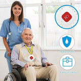 Wifi Caregiver Pager, Call Button, Wireless Alert System, Personal Panic Alarm, Emergency Button For Elderly Patient Seniors Disabled, 2 Sos & 1 Receiver
