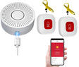 Wifi Caregiver Pager, Call Button, Wireless Alert System, Personal Panic Alarm, Emergency Button For Elderly Patient Seniors Disabled, 2 Sos & 1 Receiver