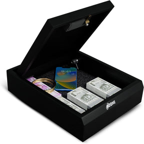 Ozone 5.28 Litres Electronic Portable Personal Drawer Safe with User Pin Access Steel Locker For Home Office - Black