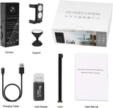 Spy Camera, Mini Hidden Camera WiFi 1080P Wireless Covert Video Security Cam 150° Wide Angle Nanny Cam with DIY Extended Lens/Night Vision/Motion Activated for Home Surveillance(New Version)